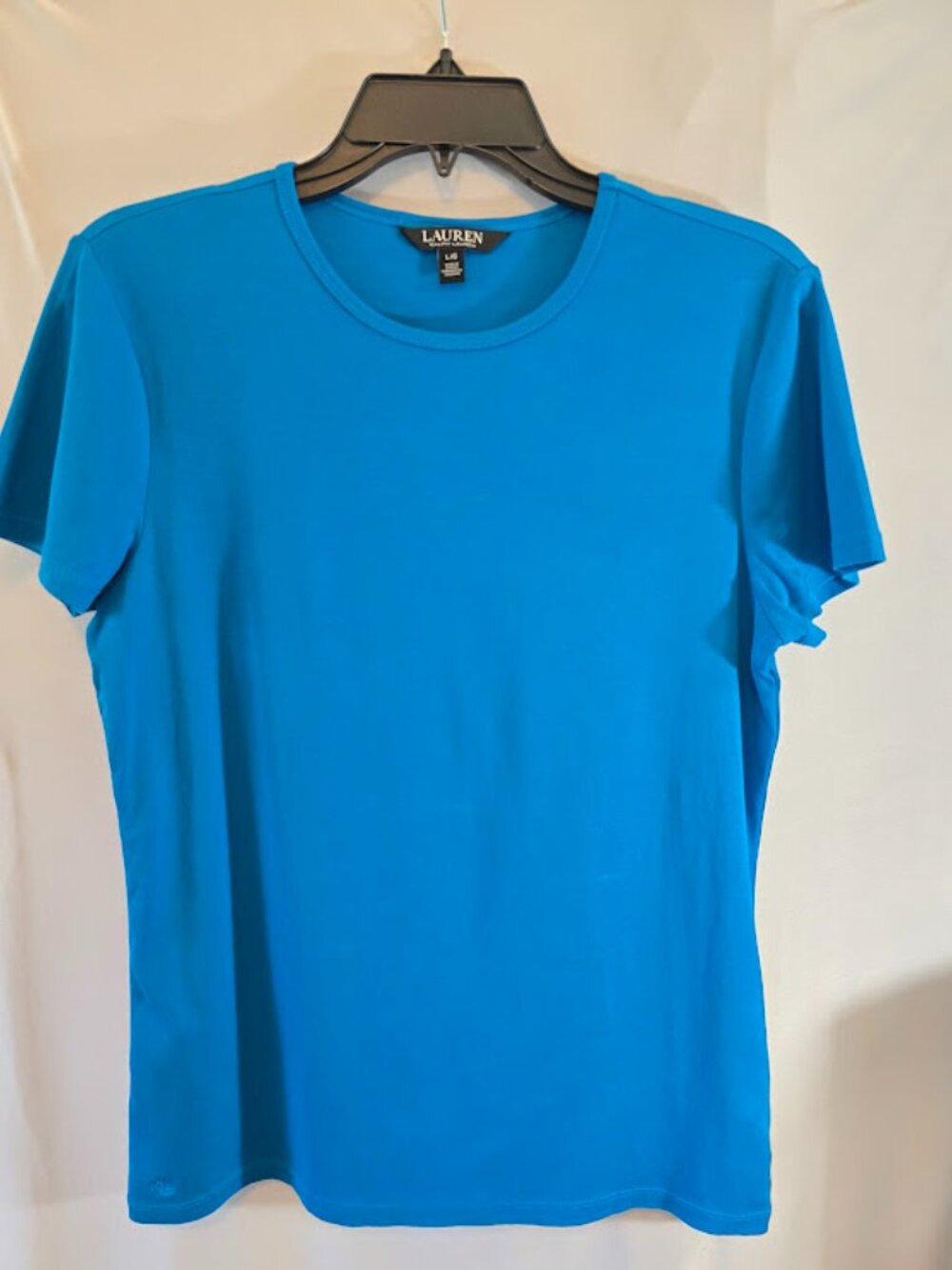 Cotton blend short sleeve t-shirt teal Lauren Ralph Lauren size large like new